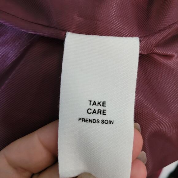 Avec Les Filles/Anthropology Racheal Suede Oversized Boxy Mulberry Red Jacket L - Picture 7 of 10